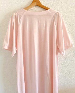 Camisón rosa pastel bordado manga corta talla 3XL
