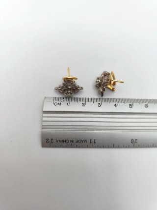 Pendientes de oro 18kt y brillantes