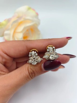 Pendientes de oro 18kt y brillantes