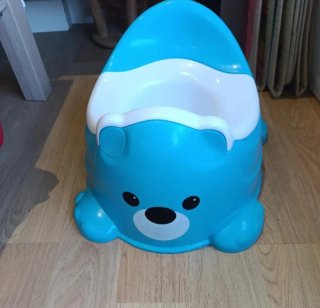 Orinal bebé azul y blanco
