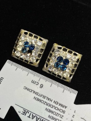 Orecchini a clip vintage anni 50/60 con brillanti