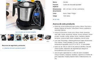 Robot Cocina Multifunción Cecotec a estrenar