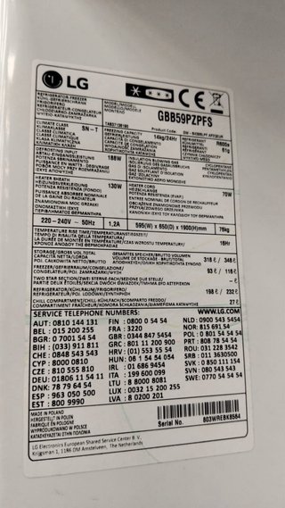 Nevera LG Acero Inoxidable