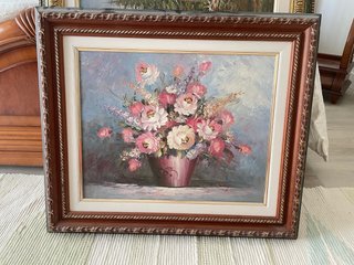 Cuadro floral pintado a mano