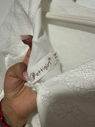 Vestido de Comunión Blanco Encaje Tulle