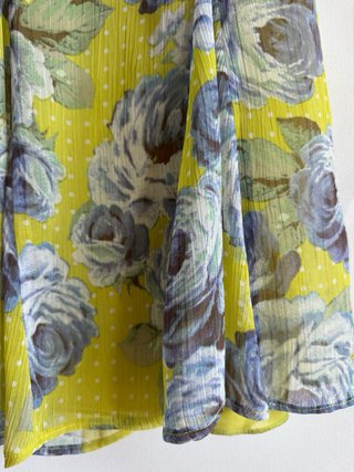 Falda vintage floral verde