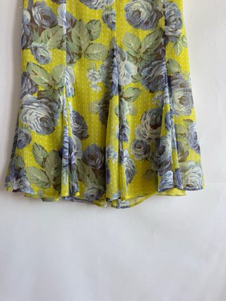Falda vintage floral verde