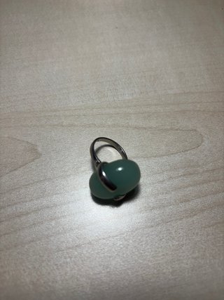 Anillo Pandora verde y plata