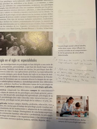 Psicología, Bachillerato