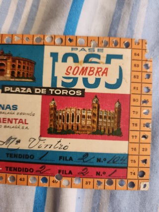 Toros plaza monumental de Barcelona abono 1965