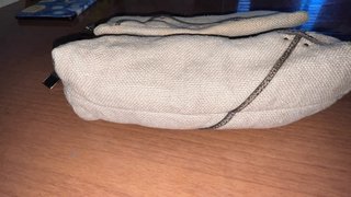 Borsa Borbonese Juta e Pelle Tracolla Beige/Marron