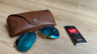 Ray-Ban Aviator Large Metal Oro Azul Polarizado