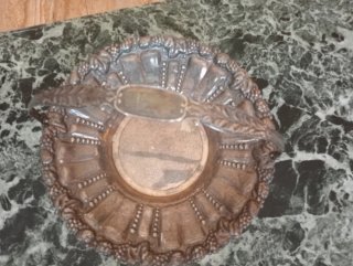 Antiguo Centro de mesa  plata/alpaca muy trabajado