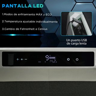 Nevera Portátil Outsunny 60L CC 12V/24V