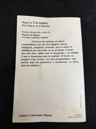 Libro Don Quijote de la Mancha