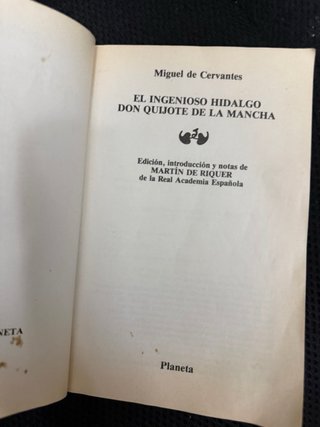Libro Don Quijote de la Mancha