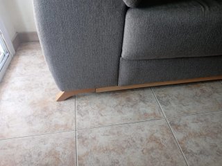 Sofá 3 plazas reclinable con cheslong extraíble
