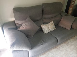 Sofá 3 plazas reclinable con cheslong extraíble