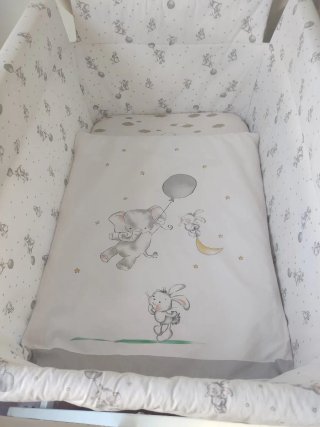 Minicuna bebé con estampado infantil