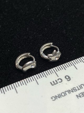 Orecchini cerchietti luna e stella anni 2000 Y2K