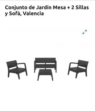 Conjunto terraza 4 piezas plástico