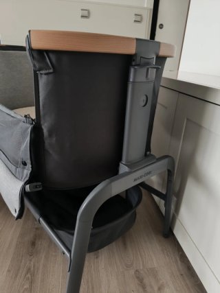Cuna colecho gris y madera