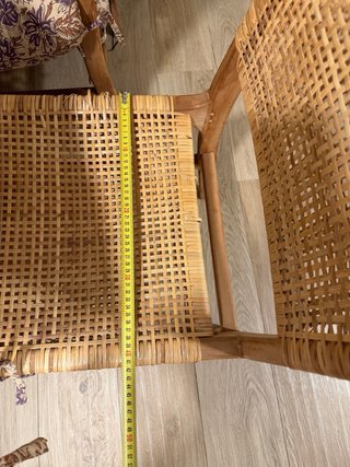 Sillas de comedor de madera y ratán