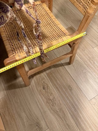 Sillas de comedor de madera y ratán