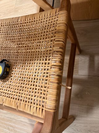 Sillas de comedor de madera y ratán