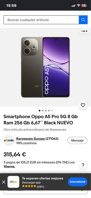 Oppo A5 Pro 256GB con garanzia
