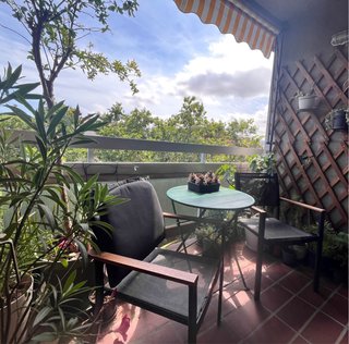 Conjunto mesa y 2 sillas balcón/terraza
