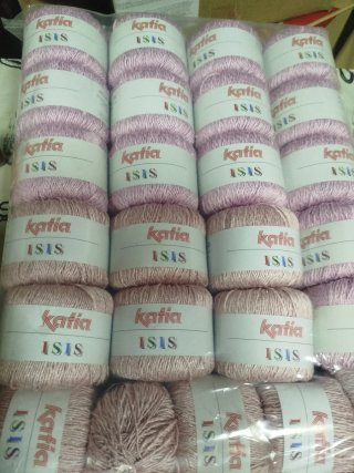 Ovillos Katia ISIS rosa y lila