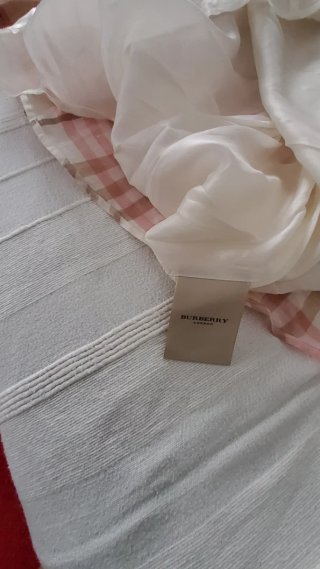 Vestito a quadri beige e rosa