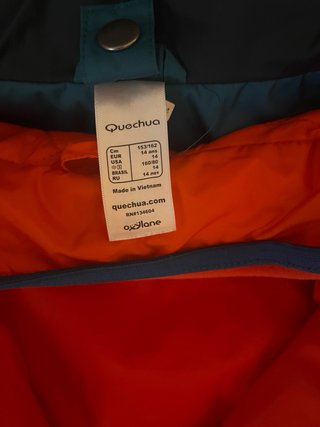 Chaqueta infantil azul y verde