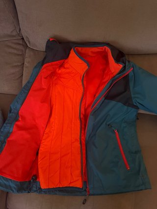 Chaqueta infantil azul y verde