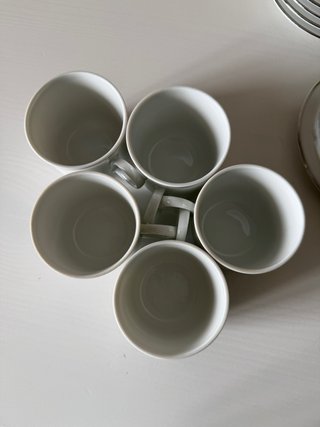 5 servicios de café y lechera Bidasoa lazo plata