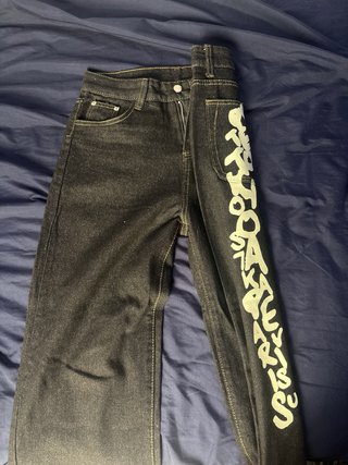 Pantalones vaqueros Evisu retro con estampado