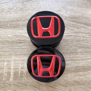 TAPABUJES HONDA 69mm NEGROS ROJO - EMBLEMAS HONDA