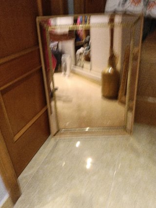 Espejo madera maciza hecho a mano 61x82x3