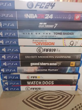 Lote Juegos PS4: FC24, NBA 2K24, GT7, Tomb Raider.