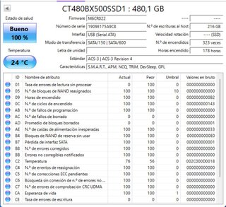 Disco Duro crucial SSD 480GB