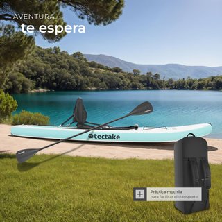 tabla paddleboard hinchable aluminio blanco turquesa 288x77x22,5cm