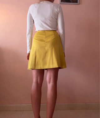 Falda Massimo Dutti Talla S Amarilla