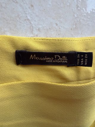 Falda Massimo Dutti Talla S Amarilla
