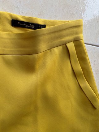 Falda Massimo Dutti Talla S Amarilla