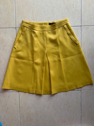 Falda Massimo Dutti Talla S Amarilla