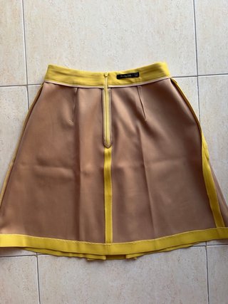 Falda Massimo Dutti Talla S Amarilla