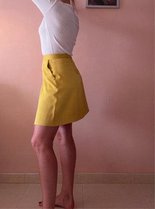 Falda Massimo Dutti Talla S Amarilla
