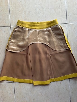 Falda Massimo Dutti Talla S Amarilla