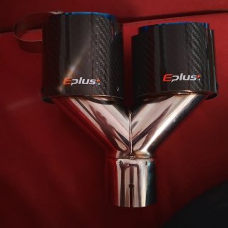 Cola de escape doble carbono Eplus